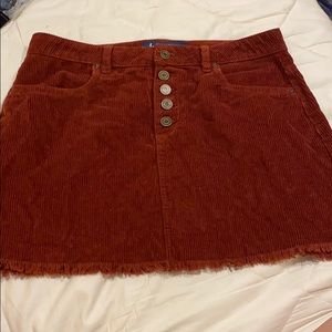Suede skirt